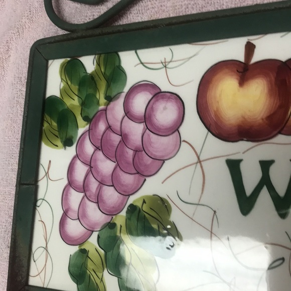 Ceramic & Metal Fruit Welcome Sign - Picture 6 of 16